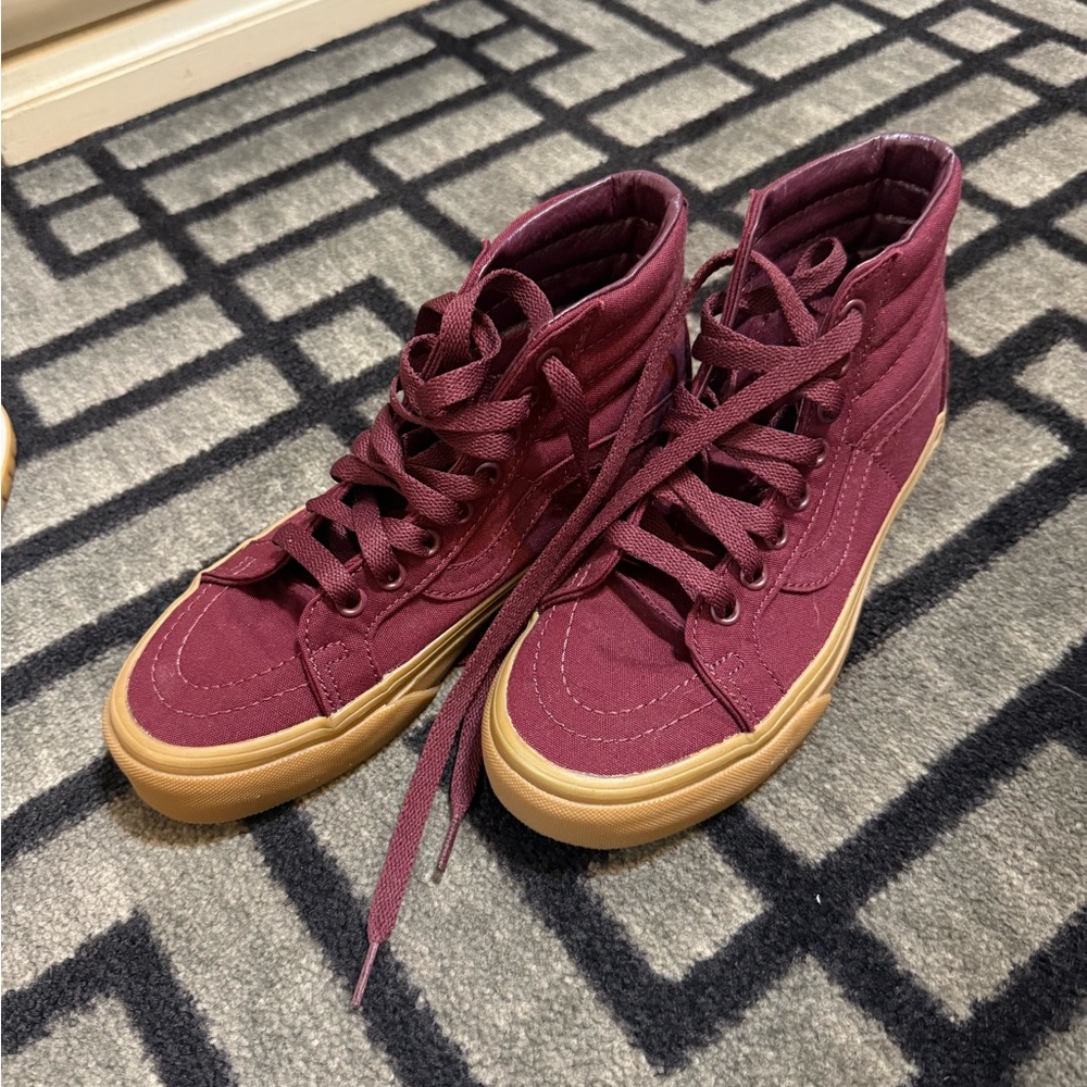 Vans Red and Brown Sneakers Suede Low-Top